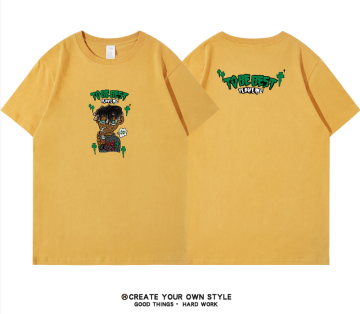 Fashion Cotton Custom Printing Blank Mens Graphic Tshirt