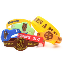 Custom Zeta Phi Beta Promotional Gifts: Greek Letters Silicone Wristbands for Sorority Events