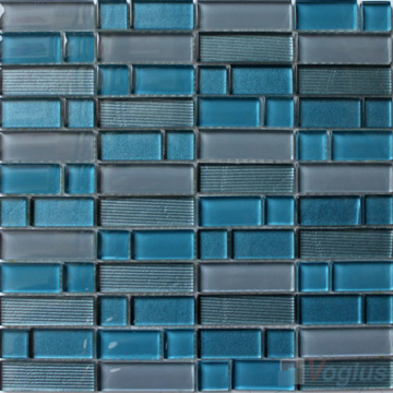Dodger Blue Helicopter Hand Painted Glass Wall Tile