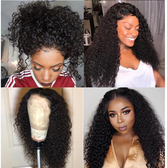 Transparent Lace 28 Inch Water Wave Full Lace Wig,Perruque Peruvian Full Lace Wigs Human Hair,180% Density Lace Wig With Bangs