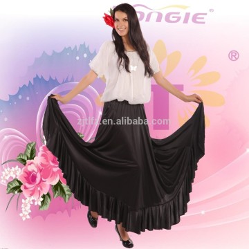 Chinese wholesale girl's charming white spanish flamenco salsa dance dresses costumes factory directly