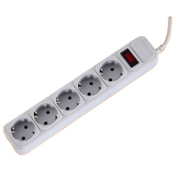 Euro Style 5-Way 2-Pin Surge Protect USB Extension Socket E2005ES-G