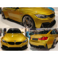 Metallic gloss lemon yellow car wrap vinyl.