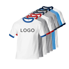 Cotton Custom Printed Logo Ringer T-Shirts for Men
