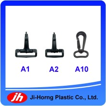Plastic black swivel snap hook for handbags and backpack