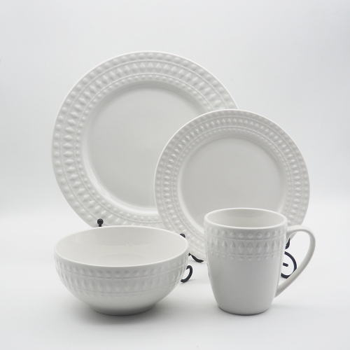 Crockery White Expossed Ceramic Condyct Sets Strewa stołowa