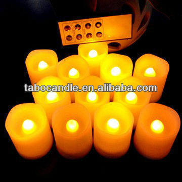 yellow flickering led candle