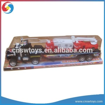 GX1108939 Friction Trailer And 2pcs Fire Engine Friction Car Toys
