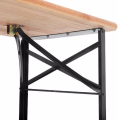 Conjunto de mesa dobrável de madeira com banco