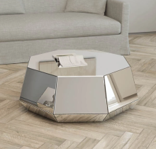 Fashion special-shaped glass mirror coffee table