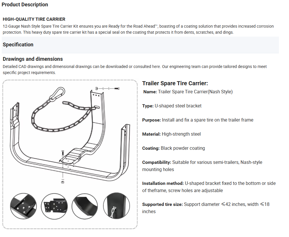 တာယာသယ်ဆောင်သူ tire carrier