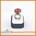 Moda rojo Rhinestone anillo de bronce antiguo