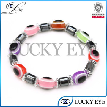 large evil eye acrylic beads bracelet