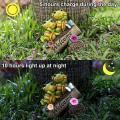 Cute Turtles on Log with Solar LED Lights