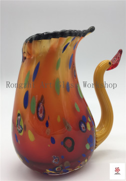 Vase Swan Glass Sculpture