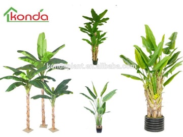 Home decor artificial banana tree plastic artifcial banana tree
