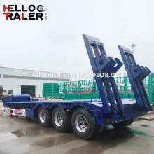 800mm Height Work Platform 3 Axle Low Loader Semi Trailer,60Ton Low Loader Trailer for sale