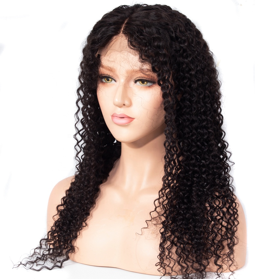 Unprocessed Virgin Raw Indian Hair Wigs Cuticle Aligned Hair Afro Curly 360 Lace Frontal Human Hair Wig