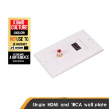HDMI Wall plate, single HDMI and 1RCA decora wallplate