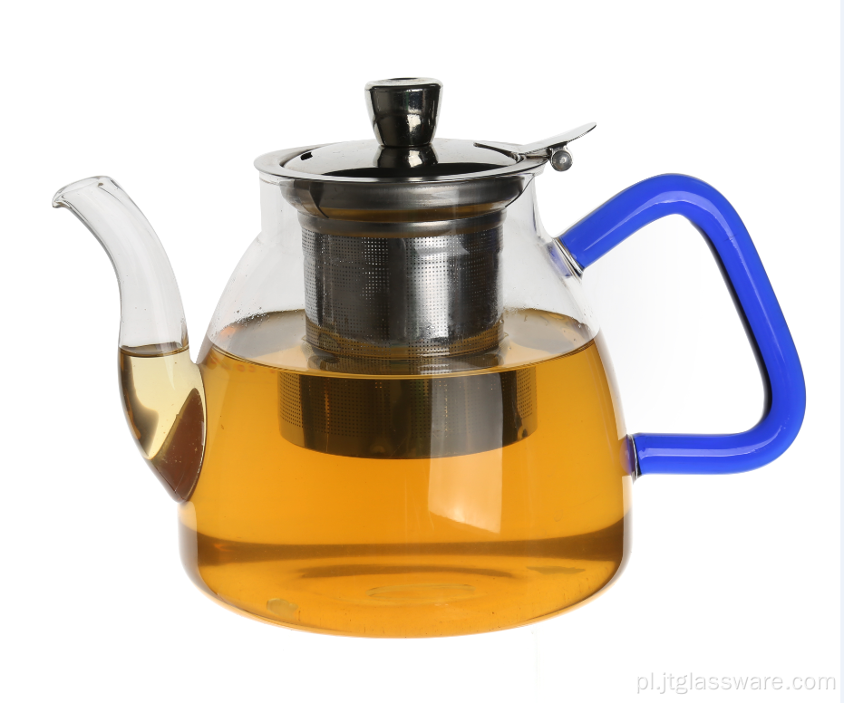 Spersonalizowany czajniczek z przezroczystego szkła zielony czajniczek