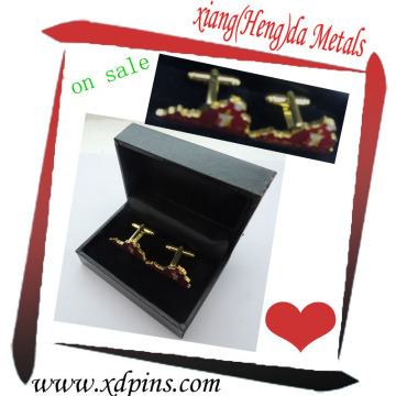 custom metal cufflink with box 