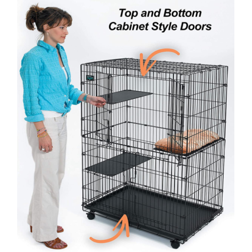 Kucing playpen dengan 3 rak perching