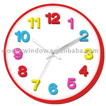 12' numeral ROUND WALL clock