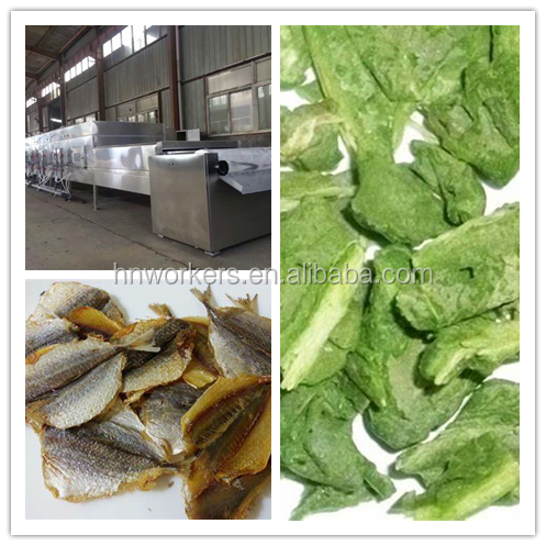 Continous camphor silkworm pupae microwave Mesh Conveyor Belt Dryer/Drying Machine