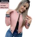 Wholesale High Quality Women's White Baseball Jacket