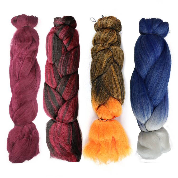 Julianna 399G Ombre Soft Super Extensions Cabelo Wholesale 82Inch 400G New Synthetic Jumbo Braid Hair