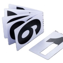 Supermarket Price Chart with Flip Numbers and Promotional Spiral Numbers