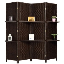 Folding Privacy Screens with 2 Display Shelves