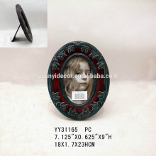 oval shape wood photo frame, family picture frame