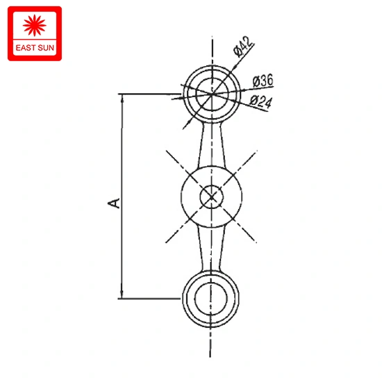 Two Arm Ways  AISI316 Glass Spider (SD-150-2-180R)