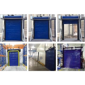 Porta automatica industriale con cerniera per conservazione frigorifera in PVC