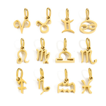 New Charm Zodiac 12 Zodiac Sign Necklace Pendants