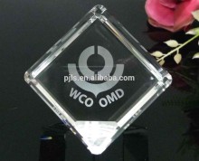 Sandblasting Crystal Cube Paperweights Customized Logo
