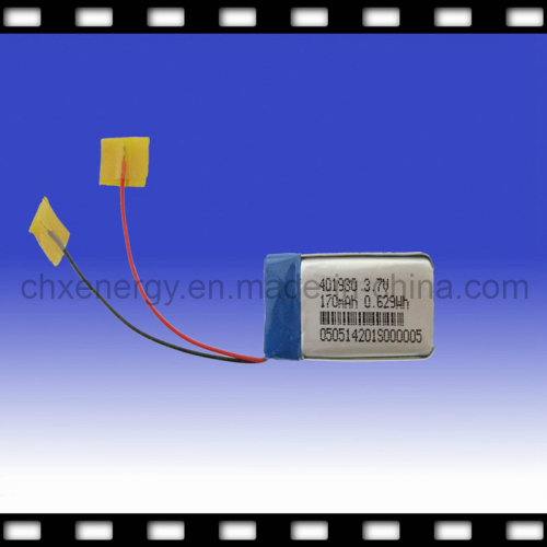 Wearable Lithium Battery, Li-Polymer Rechargeable Battery 3.6V 170mAh