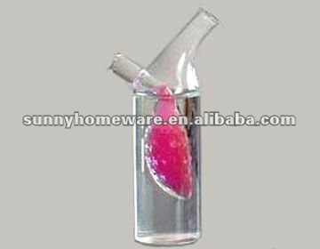 high quality glass decorative oil bottle / vinegar bottle types / oil or vinegar glass bottle