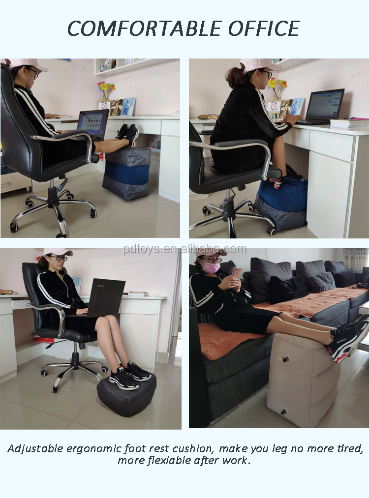 Under Desk Foot Pillow Adjustable Inflatable Foot Rest Under Desk Foot Pillow Adjustable Inflatable Foot Rest