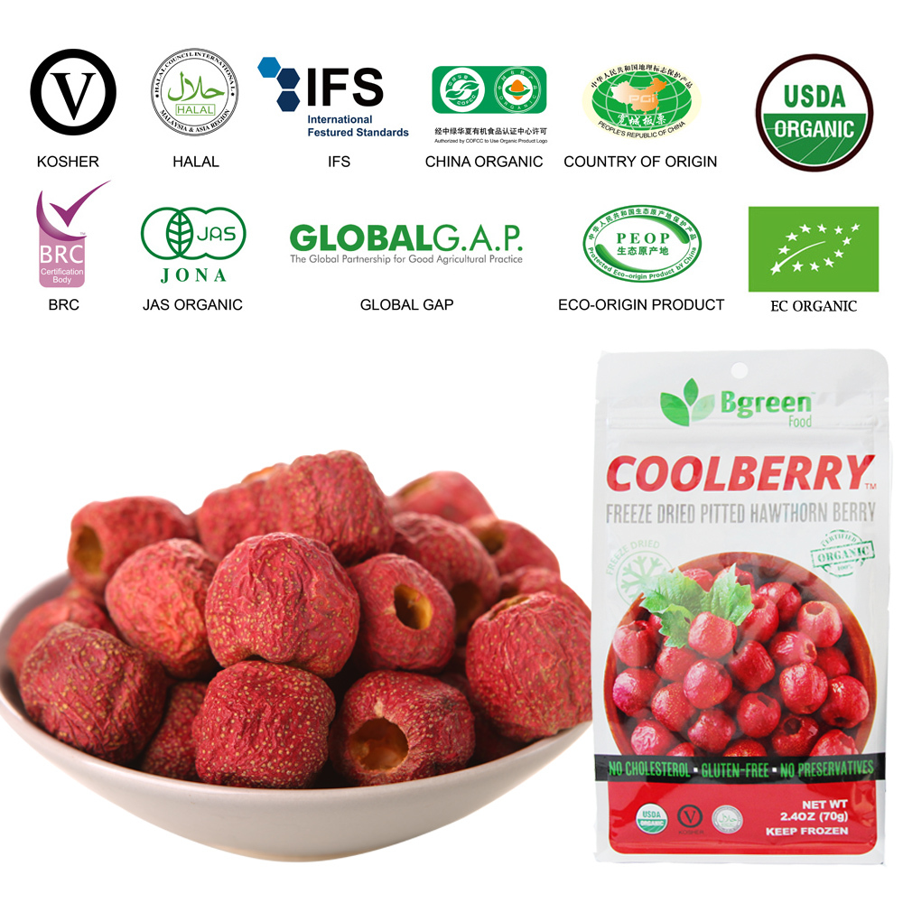 Berry FD Hawthorn Freeze Dried Preserved FD( Freeze Dried)--low Temperature Vacuum Dehydrated Sour from CN;HEB 2.5 Kg 5%