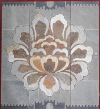 flower waterjet marble tiles design floor pattern