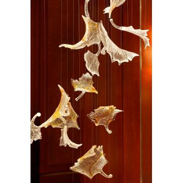 Стеклянные листья роскошный кристалл для вестибюля отеля