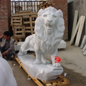 stone guardian lion statue