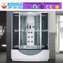 Wholesale steam shower room with bamboo seat computerized shower room sitting deep tray steam shower room