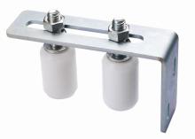 Galvanized column guide rail bracket for sliding door