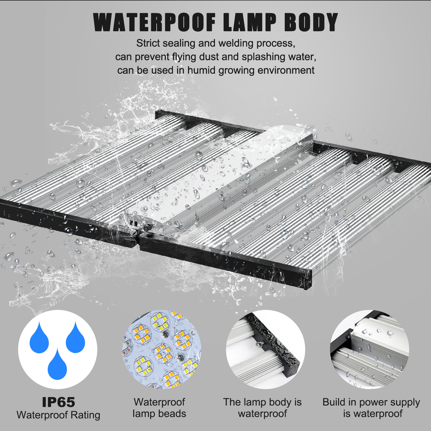 Waterproof led grow light