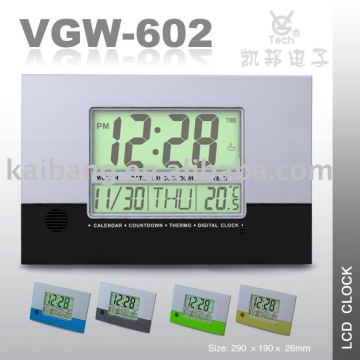 Large LCD Wall Clock