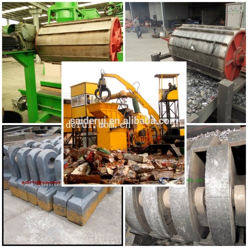 scrap car body crusher/light ferrous metal crusher recycling machine