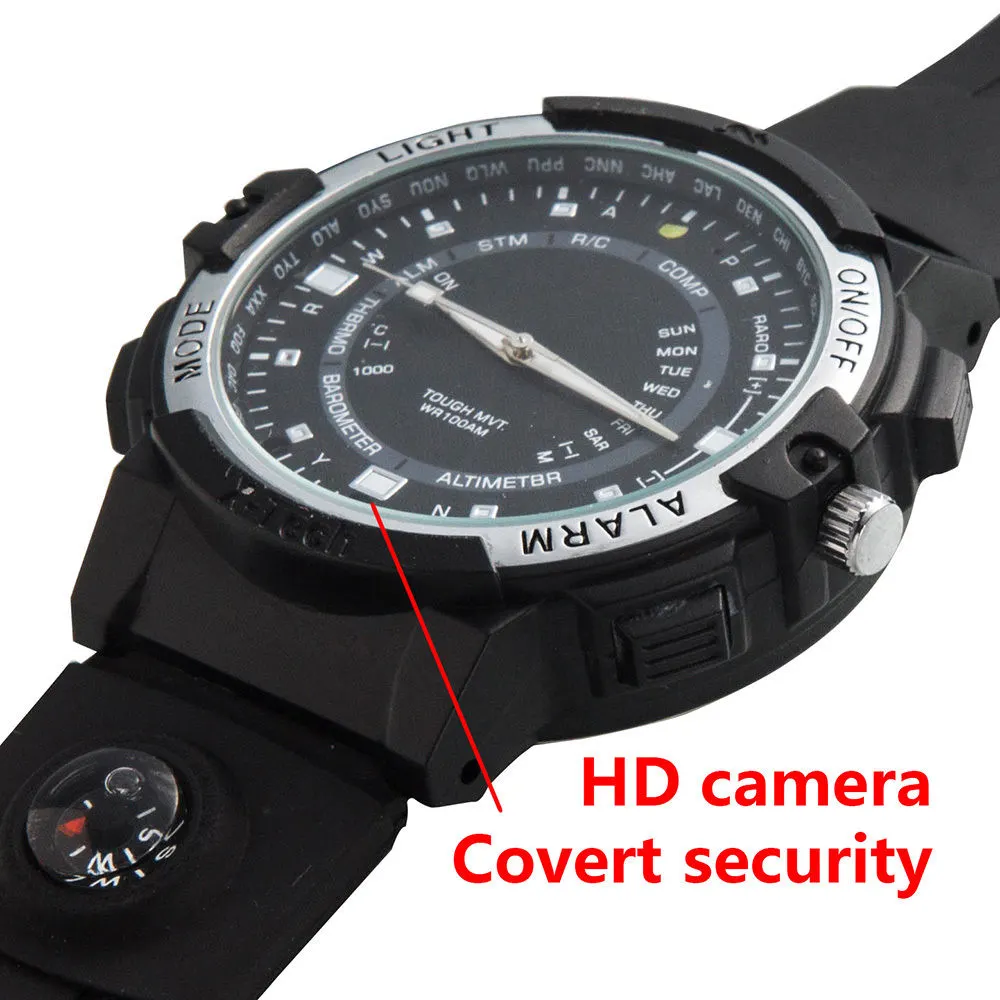 HD 720p WiFi P2p IP Watch Camera Mini Hidden Watch Cam with LED